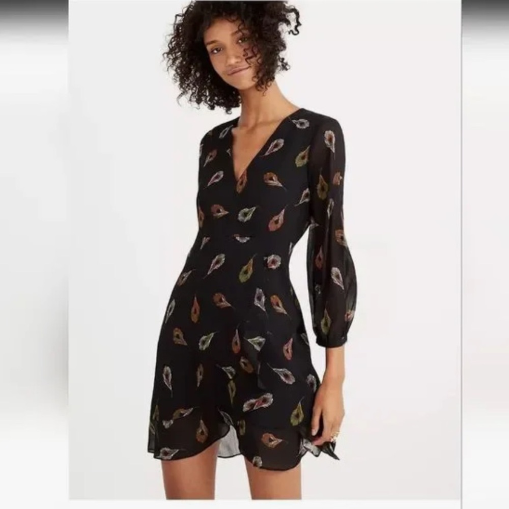 Madewell Poppy Feather Print Dress